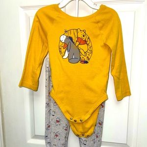 Disney Jumping Beans 24m Winnie the Pooh Onesie 2 Piece Set